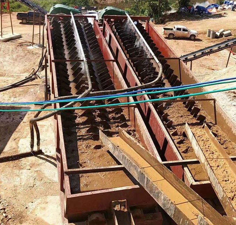 雙軸螺旋洗礦機客戶（hù）現場