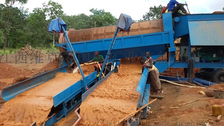 砂金礦選礦現場