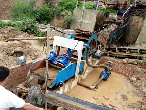 細沙（shā）回收機現場